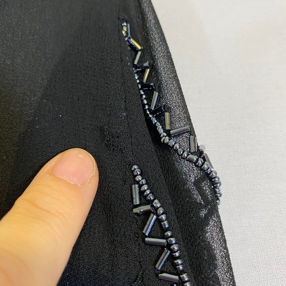 JMD Sheer Beaded Cardigan Evening Cocktail Wedding Holiday - Picture 8 of 9